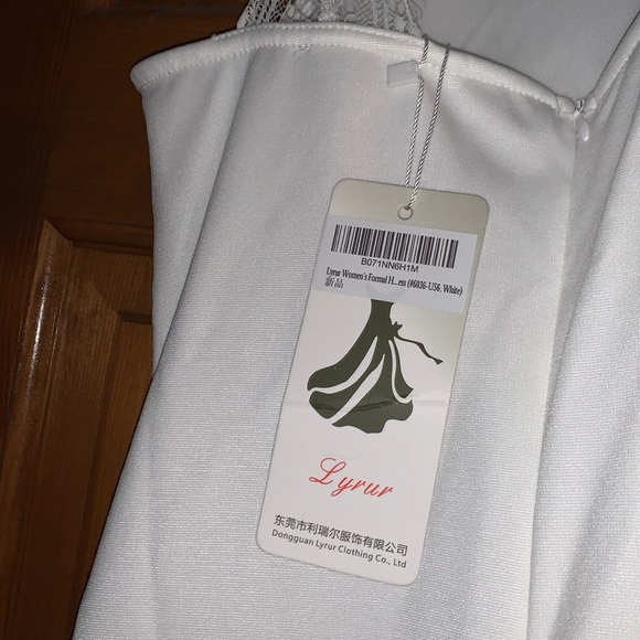 White High Neck Bodycon Dress - Picture 4 of 5